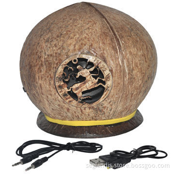 Bluetooth Speaker, Made of Coconut Shell, Compatible with All Audio Systems, Bluetooth Device